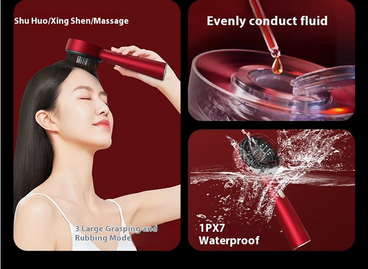 Escova Massageadora Elétrica para Couro Cabeludo